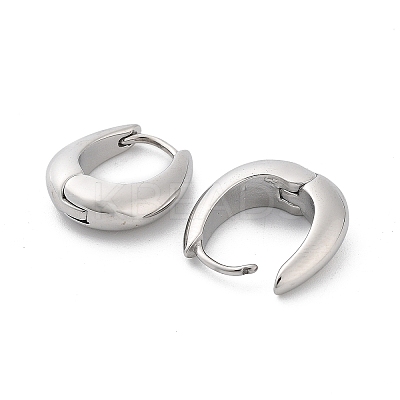 Non-Tarnish 304 Stainless Steel Hoop Earrings LS-EJEW-H115-37P-1