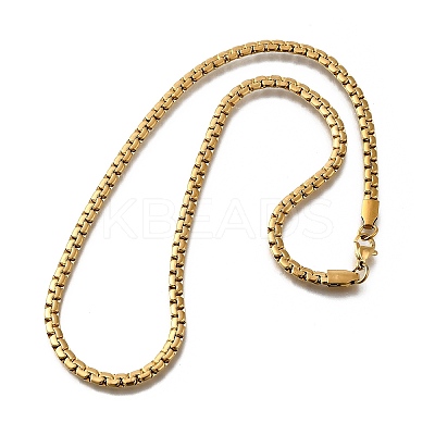 201 Stainless Steel Box Chain Necklaces for Men STAS-V011-01A-G-1-1