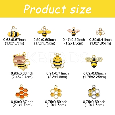 20Pcs 10 Styles Alloy Enamel Pendants FIND-YW0004-72-1