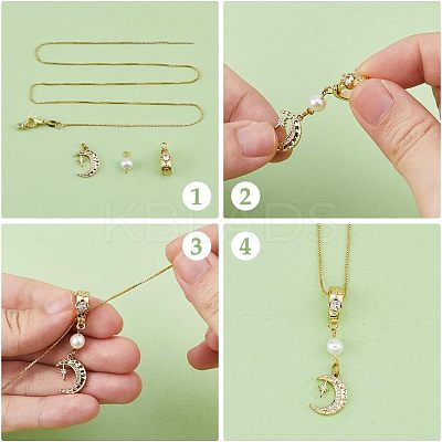 8pcs 2 Colors Brass Micro Pave Cubic Zirconia Donut Bails KK-HS0001-03-1
