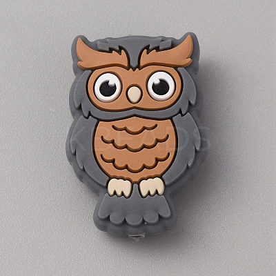 Owl Food Grade Eco-Friendly Silicone Beads LS-SIL-WH0019-26C-1