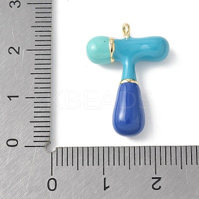 Brass Enamel Pendants X-KK-E093-03G-T-01-1