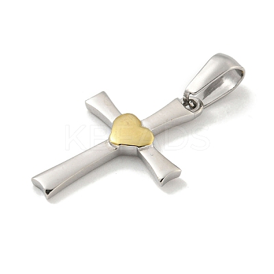 304 Stainless Steel Pendants STAS-C102-14GP-1