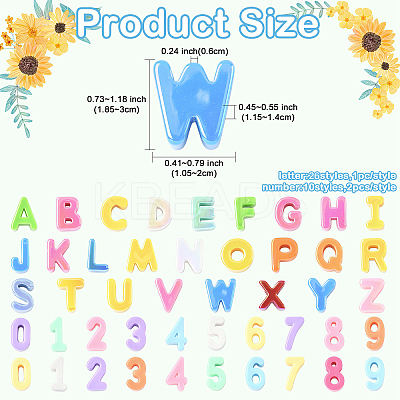 46Pcs UV Plating Opaque Acrylic Beads SACR-YW0001-98-1