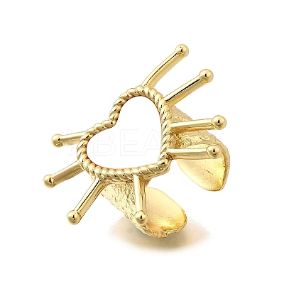 Brass Cuff Rings for Women RJEW-F183-02C-G-1