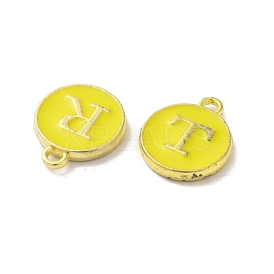 (Defective Closeout Sale: Oxidized)Alloy Letter A~Z Alphabet Enamel Charms ENAM-XCP0001-40G-1