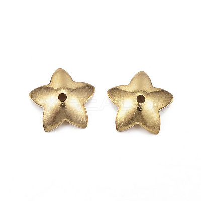 Ion Plating(IP) 304 Stainless Steel Flower Bead Cap STAS-G127-05G-1
