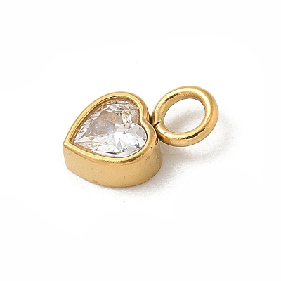 Ion Plating(IP) 304 Stainless Steel with Rhinestone Charms STAS-G351-14G-02-1