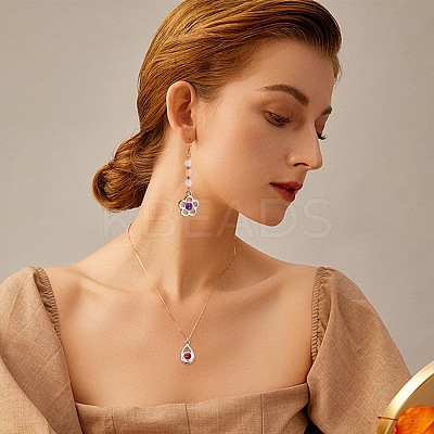 100Pcs 5 Style UV Plating ABS Plastic Pendants KY-CA0001-18-1