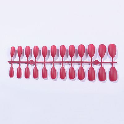 Solid Colors Matte Plastic False Nails Full Cover Fake Nails Tips LS-MRMJ-T031-15-11-1