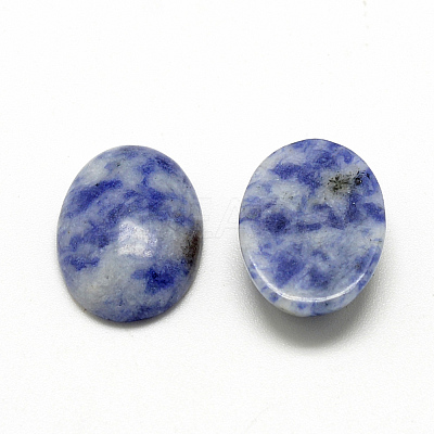 Natural Blue Spot Jasper Cabochons G-R415-14x10-45-1