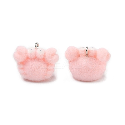 Flocking Opaque Resin Pendants RESI-F064-A20-1