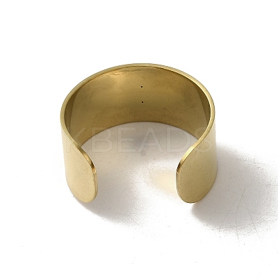 304 Stainless Steel Open Cuff Rings LS-RJEW-K258-03G-1