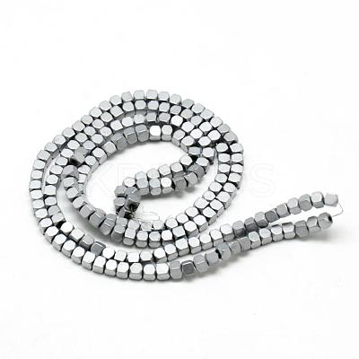 Electroplate Non-magnetic Synthetic Hematite Beads Strands G-Q486-60E-1