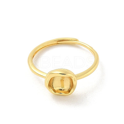 Brass Open Cuff Ring Settings LS-KK-G518-10G-04-1