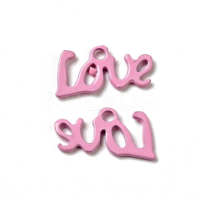 Spray Painted 201 Stainless Steel Charms STAS-G304-16E-1