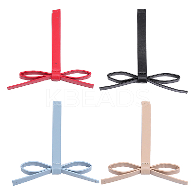 4Pcs 4 Colors PU Leather Ornament Accessories DIY-CA0005-50-1