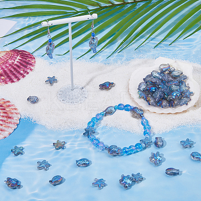 DIY Tortoise Starfish Fidh Beads Findings Kits DIY-NB0013-92-1