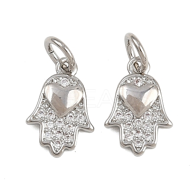 Brass Micro Pave Cubic Zirconia Pendants KK-A269-16P-1