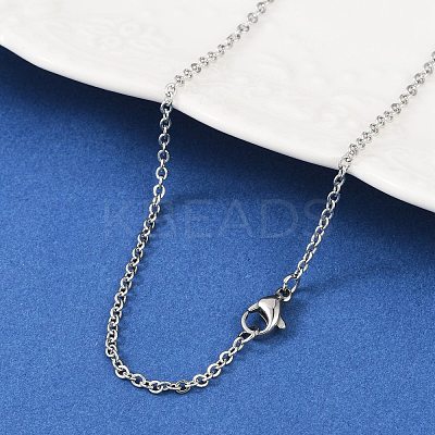 Tarnish Resistant 304 Stainless Steel Cable Chains for Necklace Making X-STAS-P045-05P-1