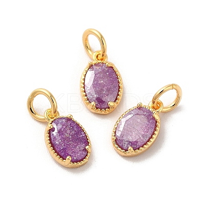 Real 18K Gold Plated Brass Micro Pave Cubic Zirconia Pendants KK-M243-07G-05-1