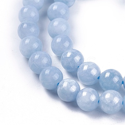 Natural White Jade Beads Strands X-G-L500-01-6mm-1