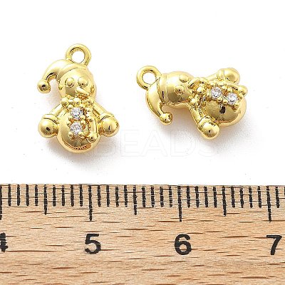 Brass Micro Pave Cubic Zirconia Pendants KK-U049-04G-07-1
