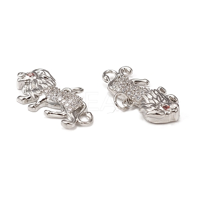 Brass Micro Pave Cubic Zirconia Charms KK-E068-VB301-1
