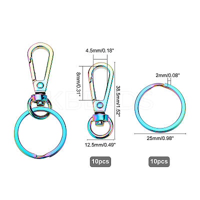 10Pcs Alloy Swivel Clasps FIND-PH0003-04-1