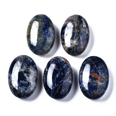 Natural Sodalite Oval Palm Stone G-T132-044-1
