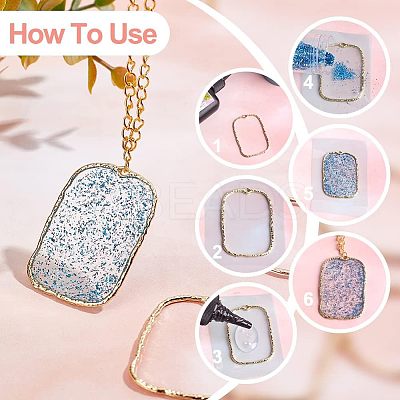 48Pcs 2 Style Alloy Open Back Bezel Pendants PALLOY-CA0002-29-1-1