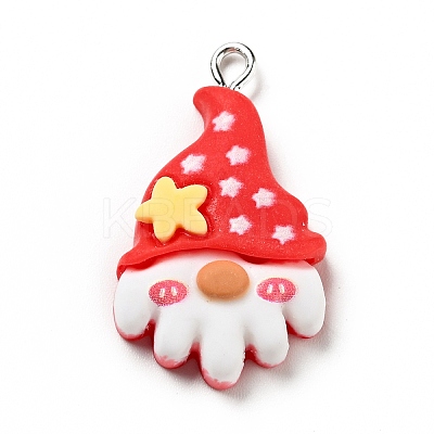 Christmas Opaque Resin Pendants X-RESI-G043-B06-1
