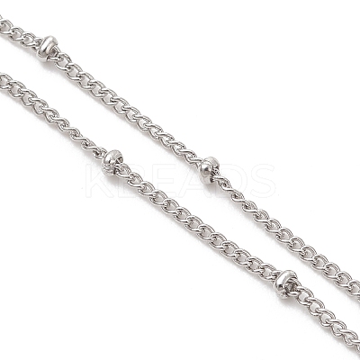 304 Stainless Steel Satellite Chain Slider Bracelet Making AJEW-JB01554-01-1