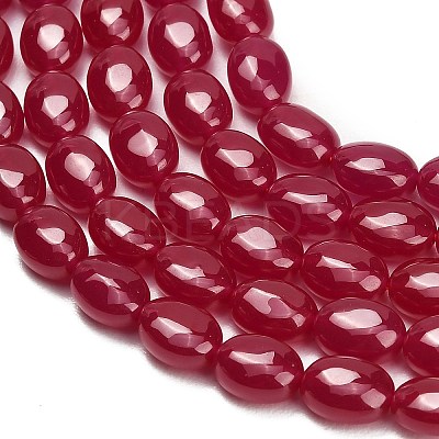 Lab Grown Red Corundum Beads Strands GG-CBAC488-02C-1