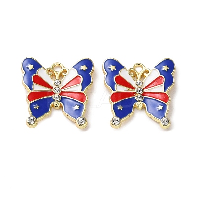 Independence Day Alloy Enamel Pendants ENAM-I069-01G-03-1