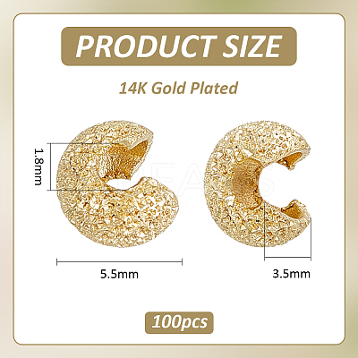 Brass Crimp Beads Covers KK-BC0014-72B-G02-1