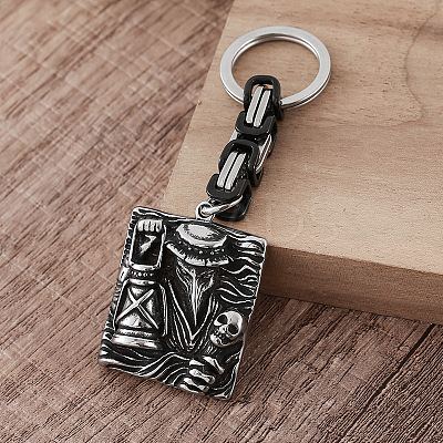304 Stainless Steel Plague Doctor Keychains LZ6609-1