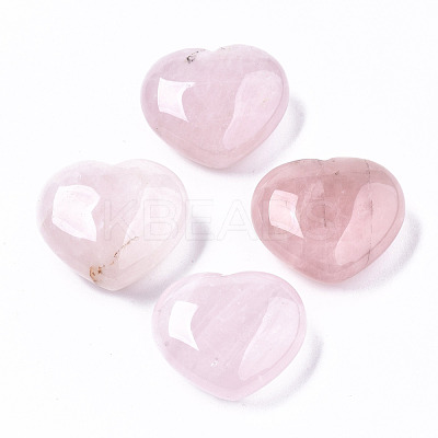 Natural Rose Quartz Heart Love Stone G-S364-062B-1