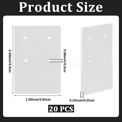 20Pcs Acrylic Earring Display Cards EDIS-CP0001-16A-1