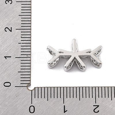 Brass Micro Pave Cubic Zirconia Spacer Beads KK-K371-47B-P-1