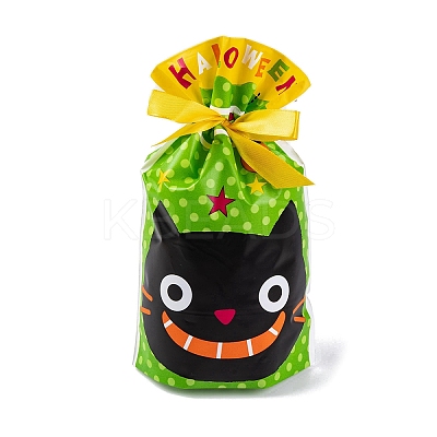 50Pcs Rectangle Halloween Candy Plastic Bags ABAG-U001-01F-1