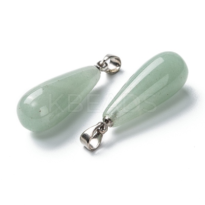 Natural Green Aventurine Pendants G-F707-10-1
