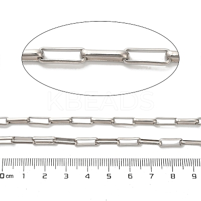 304 Stainless Steel Paperclip Chains CHS-A016-40P-A-1