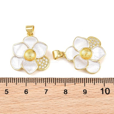 Brass Micro Clear Cubic Zirconia Peg Bails Pin Pendants KK-CBA6A75-52C-G-1
