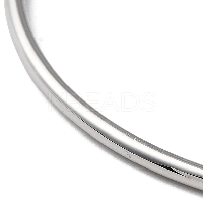 Non-Tarnish 304 Stainless Steel Simple Plain Bangle for Women BJEW-F461-01B-P-1
