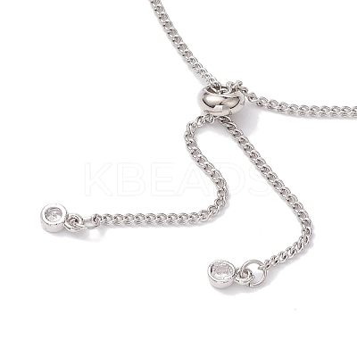 Non-Tarnish 304 Stainless Steel Curb Chain Bracelet Slider Making AJEW-JB01244-02-1