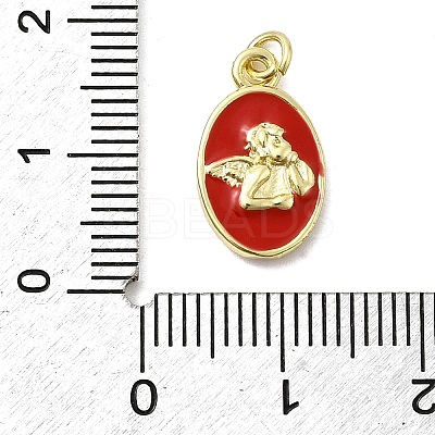 Brass Enamel Pendants KK-P338-10G-01-1