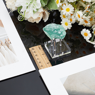 Square Acrylic Display Stands for Raw Stone Mineral ODIS-WH0028-97-1
