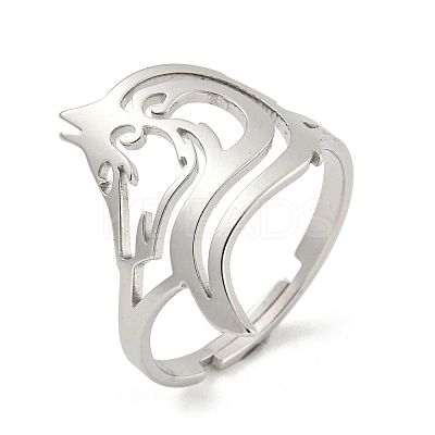 Non-Tarnish 304 Stainless Steel Rings RJEW-R142-02P-1