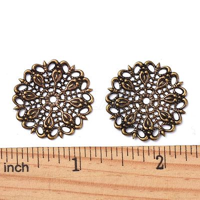 Brass Vintage Filigree Findings KKC-Q006-AB-1